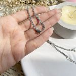 گردنبند تنیسی ستاره پروانه قلب نقره ای/طلایی