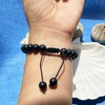 دستبند لاوا مهره جواهری نقره
