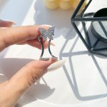 حلقه ناخن پروانه جواهری قابل تنظیم
