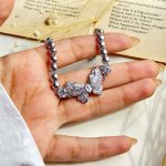 دستبند طرح پروانه جواهری