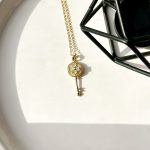 گردنبند کلید شبدر اسپینری استیل طلایی/نقره ای