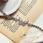 دستبند طرح پروانه جواهری