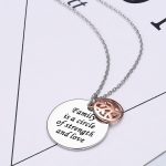 گردنبند آویزدار درخت خانواده Family is a circle of strength and love نقره