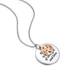 گردنبند آویزدار درخت خانواده Family is a circle of strength and love نقره