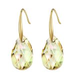 گوشواره قطره جواهری Swarovski آبکاری طلا