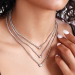 گردنبند تنیسی ستاره پروانه قلب نقره ای/طلایی