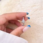 حلقه ستاره جواهری نقره