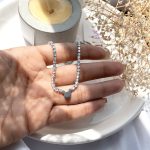 گردنبند میکی موس تنیسی جواهری آبکاری رودیوم
