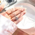 نیم ست اسپینری گل جواهری آبکاری رودیوم