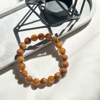 دستبند عقیق یمنی قهوه ای