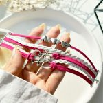 دستبند قلب بینهایت چندلایه چرمی