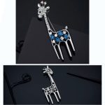 گل سینه زرافه جواهری آبکاری رودیوم