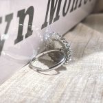 انگشتر تاج Swarovski جواهری قابل تنظیم آبکاری رودیوم