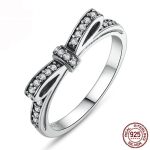 حلقه پاپیون جواهری نقره