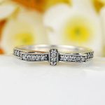 حلقه پاپیون جواهری نقره