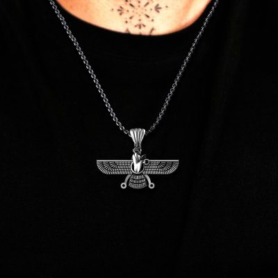 گردنبند فروهر استیل