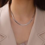 زنجیر هرینگبون استیل طلایی/نقره ای