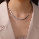 زنجیر هرینگبون استیل طلایی/نقره ای