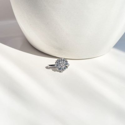 فیک پیرسینگ بینی گیره ای گل استیل