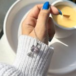 گردنبند گربه صورتی آبکاری رودیوم