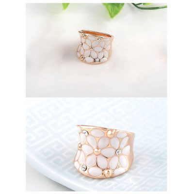 حلقه گل بابونه آبکاری رزگلد