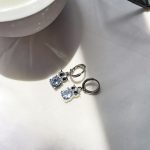 گوشواره جغد آبکاری رودیوم