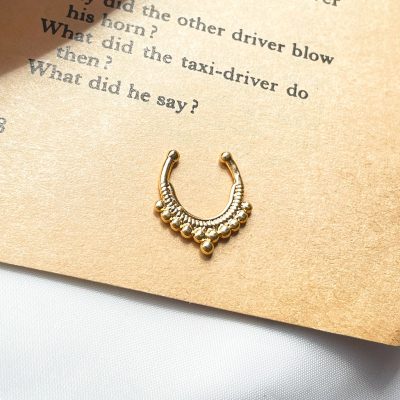 فیک پیرسینگ بینی سپتوم طلایی