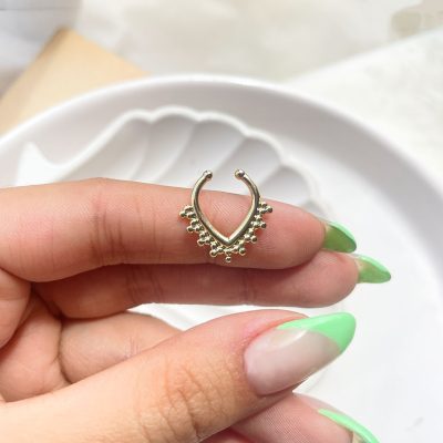 فیک پیرسینگ بینی سپتوم طلایی