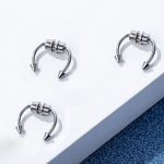 فیک سپتوم مگنتی استیل مشکی/نقره ای (همراه با دوسری اسپایکی و گرد)