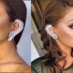 ایرکاف برگ میخی جواهری نقره ای