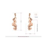 نیم ست قلب آبکاری رزگلد