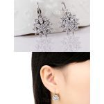 نیم ست گل جواهری آبکاری رودیوم