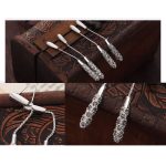 گوشواره آویزدار بلند Swarovski جواهری آبکاری رودیوم