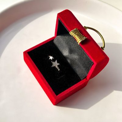 حلقه ستاره جواهری قابل تنظیم نقره