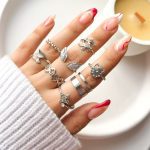 پک انگشتر جغد بال ستاره برگ فلش