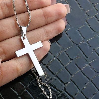 گردنبند صلیب استیل
