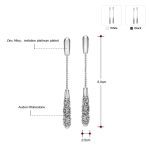 گوشواره آویزدار بلند Swarovski جواهری آبکاری رودیوم