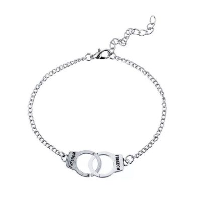 دستبند FREEDOM آبکاری نقره ای