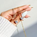 گردنبند آویز قلب استیل طلایی/ نقره ای