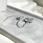 ایرکاف پروانه بخیه ای جواهری آبکاری رودیوم