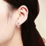 گوشواره آویزدار طرح قلب نقره استرلینگ 925