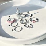 پک انگشتر مار جواهری نقره ای