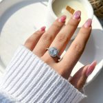 انگشتر سولیتر جواهری آبکاری رودیوم قابل تنظیم