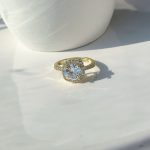 انگشتر سولیتر جواهری آبکاری رودیوم قابل تنظیم