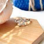 حلقه ستاره جواهری نقره