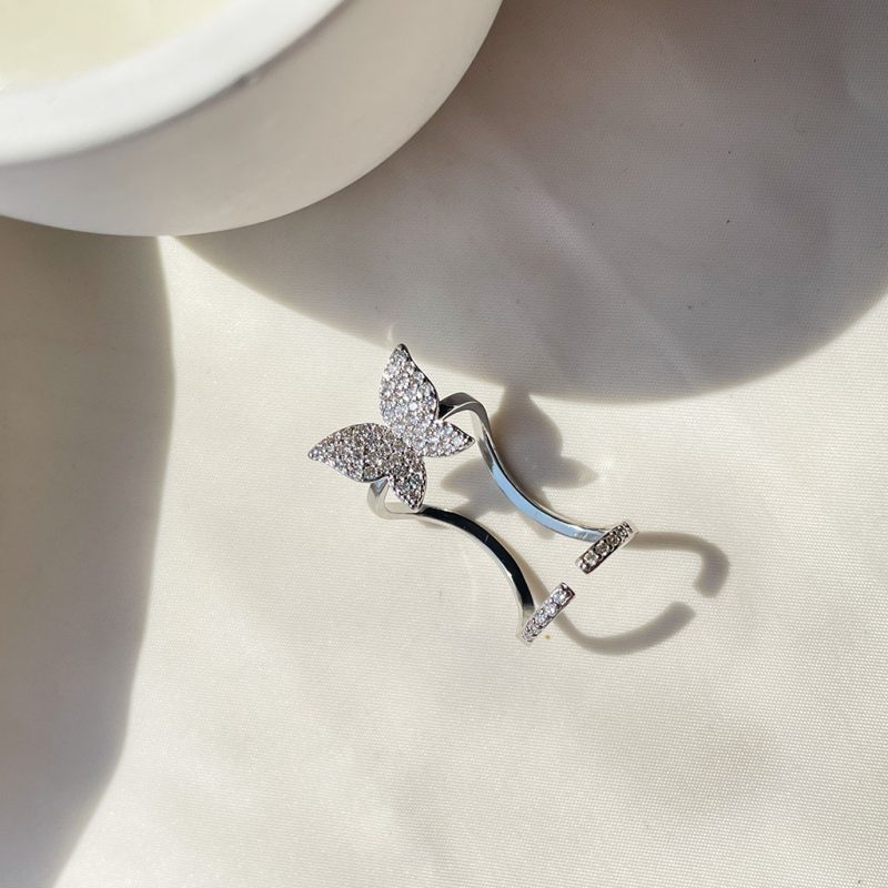 حلقه ناخن پروانه جواهری قابل تنظیم