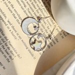 گوشواره ماه ستاره آویزدار طرح اپال