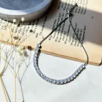 دستبند تنیسی کریستال زیرکونیا 0.4 قفل مارشال زنجیر ونیزی آبکاری رودیوم