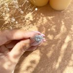 انگشتر قلب جواهری نقره