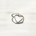 حلقه قلب آبکاری طلایی/نقره ای